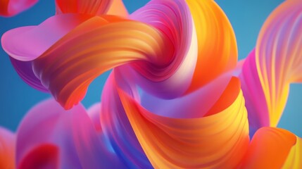 Aufkleber - Vibrant Abstract Swirl of Colors, A Mesmerizing Visual Symphony