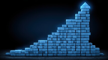 Poster - A unique pyramid made from various materials representing an ai-refined fib projection tier display concept for analysis