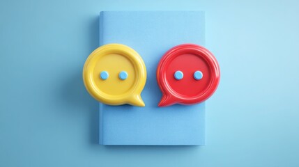 Poster - Comprehensive change communication plan icon concept featuring document and speech bubble representing effective messaging