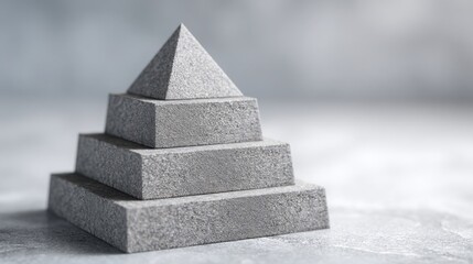 Poster - Scalable trust pyramid icon concept illustrating value stack and simplicity for enhancing business relationships