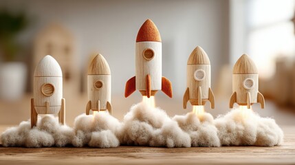 Poster - Structured startup strategies icon concept for venture builders fostering innovative business models and growth