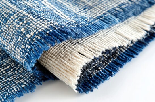 Classic striped dobby cotton weave, blue