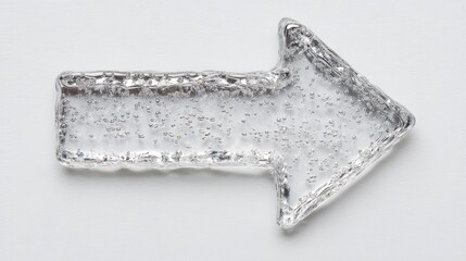 Poster - Crystal Arrow  Transparent Ice Texture  Direction  Guide   Clean Design  Abstract