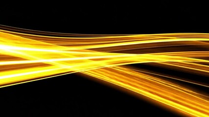 Poster - dynamic golden light trails vibrant display of energy and fluidity in abstract movement and bright i