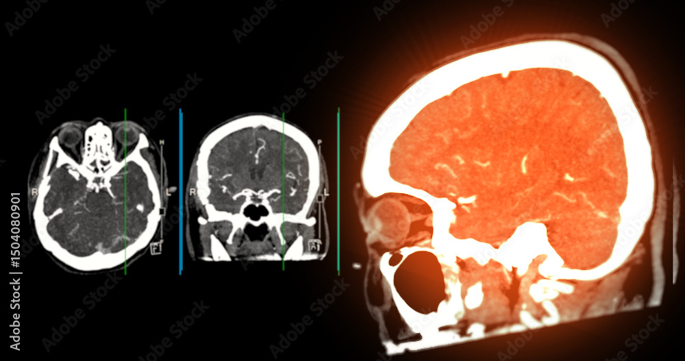CTA Brain Vascular Imaging , highlights a detailed 3D CTA scan of the ...