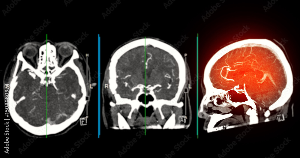 CTA Brain Vascular Imaging , highlights a detailed 3D CTA scan of the ...