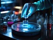 © Shofik - Laboratory Technician Examining Cultures in Petri Dishes