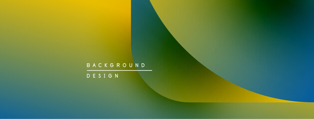Aufkleber - Abstract gradient design. Yellow, green, blue hues blend smoothly. Minimalist text reads background design. Modern aesthetic.