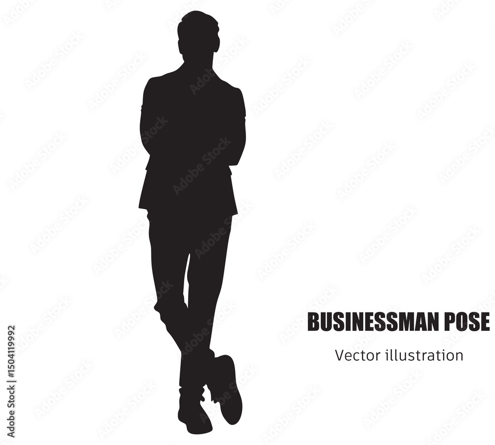Stylish middle aged business man, mature professional executive, businessman leader fashion model wearing suit looking at camera isolated on white background posing for vertical full body portrait.