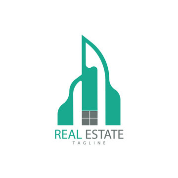 Real Estate Vector Logo Design And logo icon vector design. Rent, sale of real estate vector logo, real estate auction. Vector building logo.