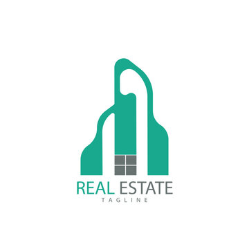 Real Estate Vector Logo Design And logo icon vector design. Rent, sale of real estate vector logo, real estate auction. Vector building logo.