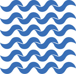 Poster - Abstract blue wave pattern seamless repeat design for textile print