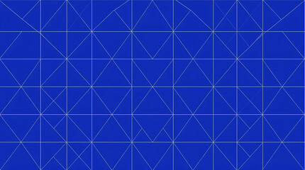 Poster - Abstract geometric pattern blue triangle grid background design