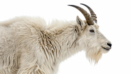 full body shot of a white goat , generative ai