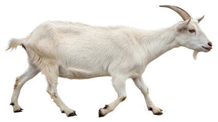 full body shot of a white goat , generative ai