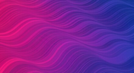 Aufkleber - Abstract Wavy Lines in Gradient Pink, Purple, and Blue Background