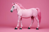 Pink pony on the background