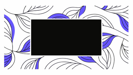Poster - Vector vibrant abstract background featuring wavy blue and purple leaves on white backdrop, creating lively and artistic feel, Copy space