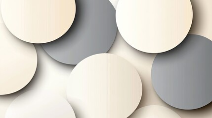 Poster - Abstract Soft Circle Composition in Neutral Tones for Background Use