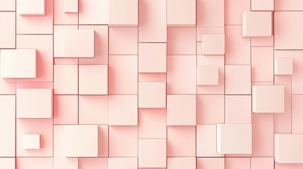 Aufkleber - Abstract Pink Cubes Arrangement with 3D Visual Style and Texture