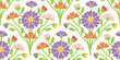 © TWINS DESIGN STUDIO - Abstract vintage flower seamless pattern background vector. Colorful botanical wallpaper with flower, foliage. Design for prints, cover, fabric, packaging, wall art, home decor.