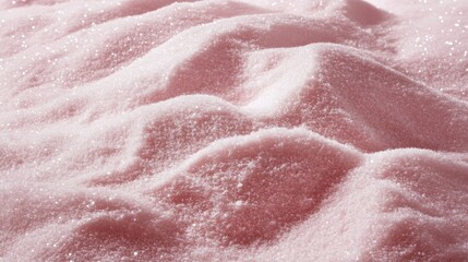 Poster - Soft Pink Snowy Landscape with Shimmering Sparkles and Curves