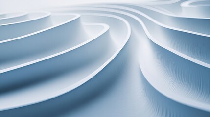 Aufkleber - Flowing Waves of Soft Blue Curves Abstract Texture Background