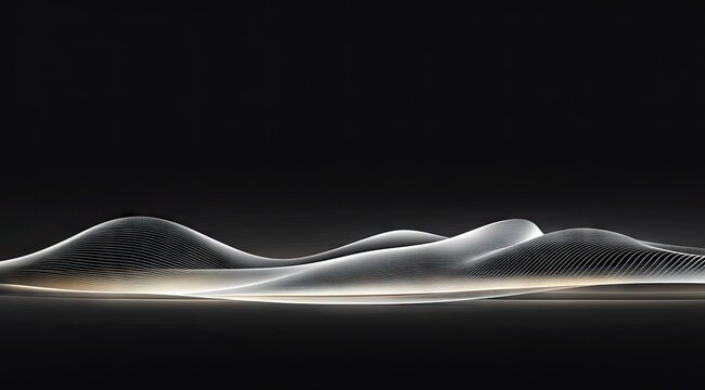Abstract landscape of flowing lines
