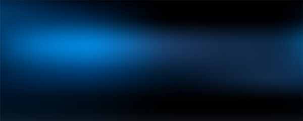 Wall Mural - smooth gradient dark blue light studio room with copy space for you design background