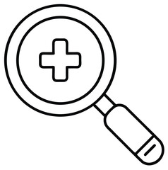 Poster - Magnifying glass plus icon set isolated on white background