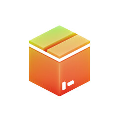 Fototapete - Isometric depiction of a vibrant, segmented cube with soft gradients, conveying a sense of depth and geometric design, suitable for minimalistic interfaces