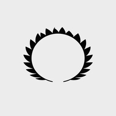 Poster - Circle frame border design element decorative round abstract shape graphic art illustration simple black white silhouette
