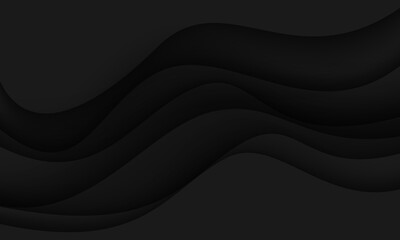 Wall Mural - abstract black paper cut style design modern luxury background vector