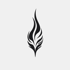 Poster - Abstract black flame fire design vector illustration burning hot energy element art graphic shape icon logo  silhouette