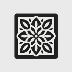 Poster - Floral ornament pattern vector design decorative flower abstract art graphic illustration decoration element  silhouette