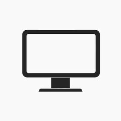 Poster - Monitor computer screen display technology device electronic equipment lcd led mockup design vector icon silhouette