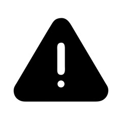 Poster - Warning sign, black triangle, alert symbol, for safety notices
