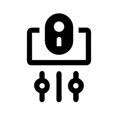 Aufkleber - Data security symbol, privacy settings, for websites