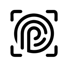 Poster - Digital Fingerprint Scan, Security Icon, for Website Design
