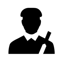 Poster - Security officer silhouette, for website design