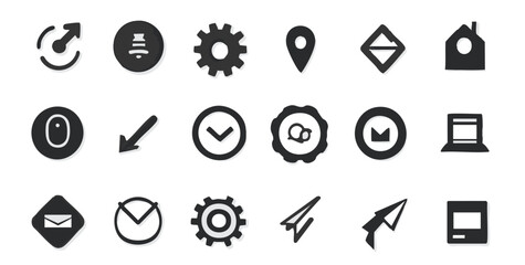 Poster - Assorted dark icons varied symbolic representations
