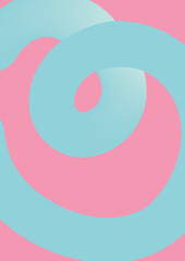 Minimalist Bold Wavy Lines Poster. Contemporary Abstract Art Layout