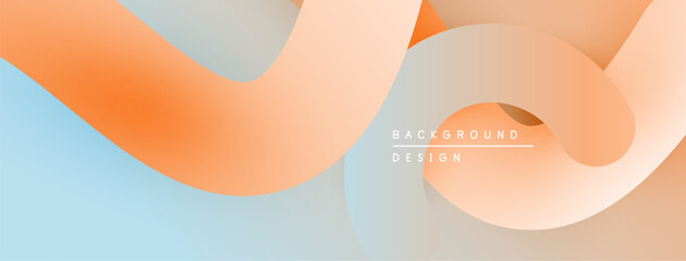 Aufkleber - Abstract fluid shapes, pastel colors, smooth gradients. Modern design element for backgrounds, presentations. Minimalist aesthetic.