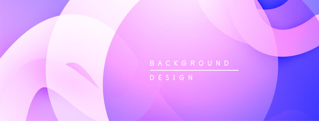 Aufkleber - Abstract fluid shapes, purple hues, gradient background. Modern design element for digital projects, presentations.