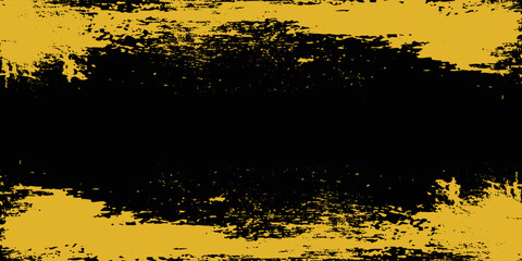 Aufkleber - Abstract Yellow Frame Grunge Sport Design In Black Background. Vector ilustration