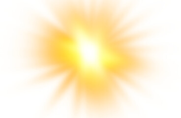 Wall Mural - transparent special lens flare effect cutout, sunflare effect, glowing sunlight or sun rays on trans