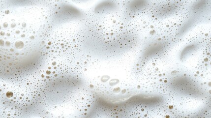 Poster - Close-Up Image of Foam on Water Surface Illustrating Texture and Details of Bubbles and Air Pockets