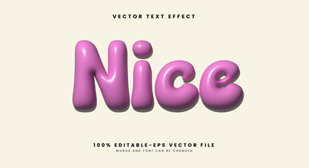 Leinwandbilder - Nice 3D Inflated Style editable text effect Template