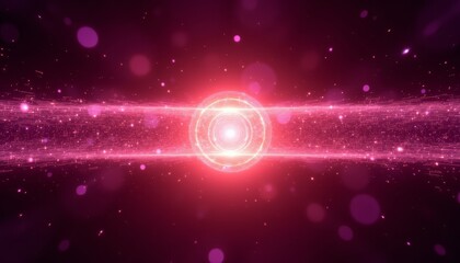 Poster - Abstract glowing particles background, a vibrant and ethereal display of light energy