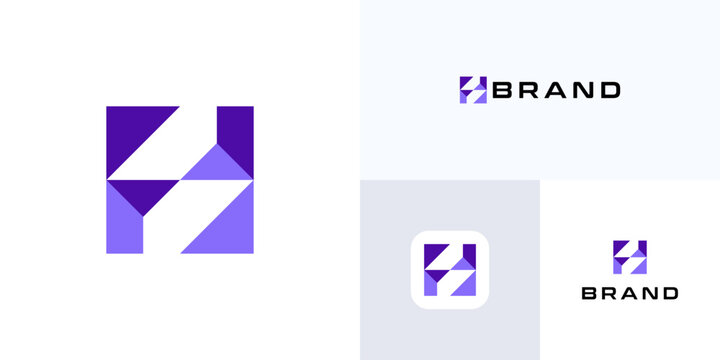 Creative letter S square geometric style, logo icon design illustration element template editable, Modern symbol initial alphabet sign abstract concept for brand identity and business 